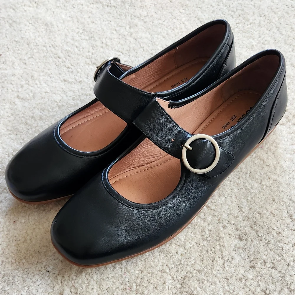 Josef Seibel Fenja 18 black leather mary jane flat comfort shoe 10-10.5 new! - Picture 2 of 9